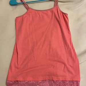 Coral pink cami top